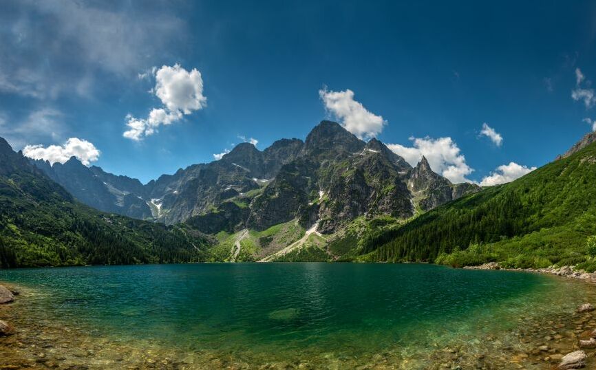 Картина на холсте Озеро в горах, арт hd1853501